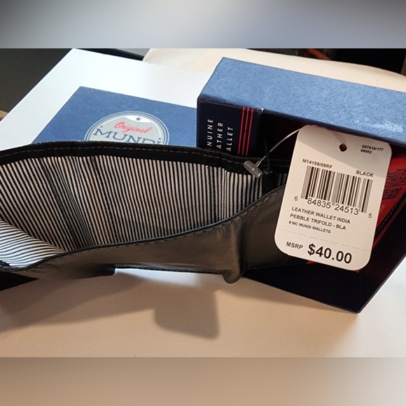 Original Mundi Genuine Leather Trifold RFID Technology Wallet - Picture 7 of 10